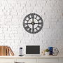 Wallity Reloj de Pared Decorativo de Metal Classic 50x50cm Negro Elegante Hecho a Mano